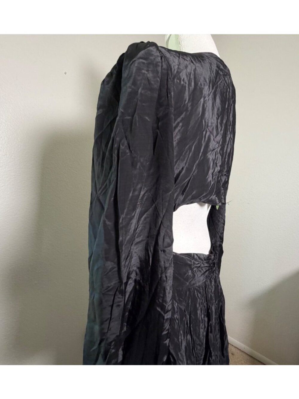 NWT Farm Rio Women's Black Cut Out Maxi Dress Sz XL Resort Yacht Boho Cocktail - Picture 11 of 16